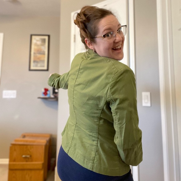 Vintage Jacob Connexion Ladies Size Med Long Sleeve Casual Office Jacket Pockets - Picture 4 of 16